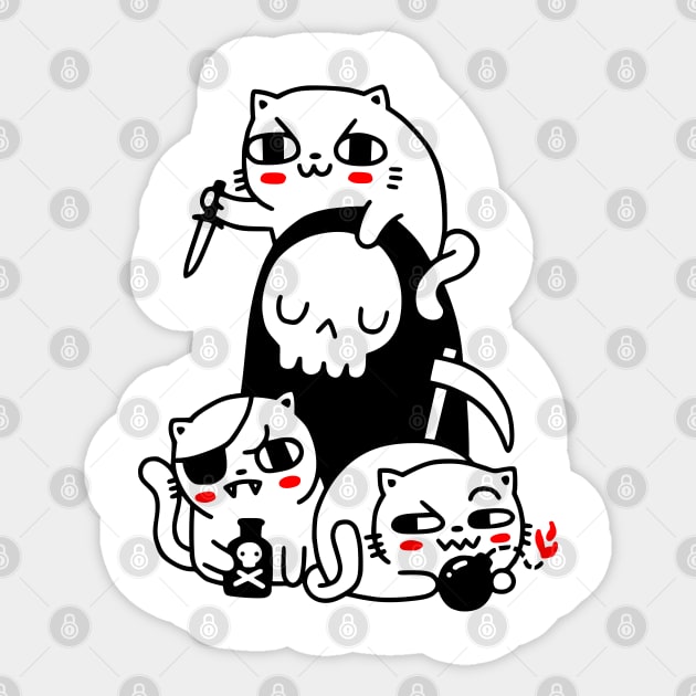 Death Is A Cat Person Sticker by obinsun